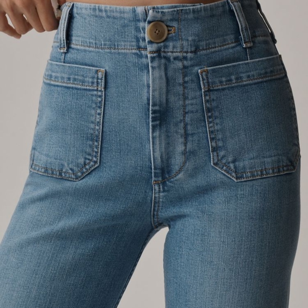 Anthropologie Light Blue Wide Leg Jeans - Picture 11 of 12